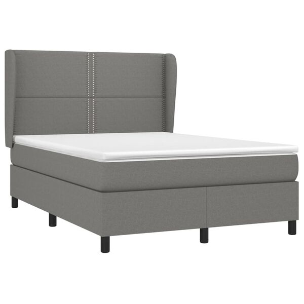 vidaXL Box Spring Bed Dark grey