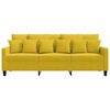 vidaXL 3-seater Sofa Yellow Velvet, metal, foam 3-seater Seats Many