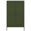 vidaXL Highboard Olive Green Steel Large Highboard Rectangular