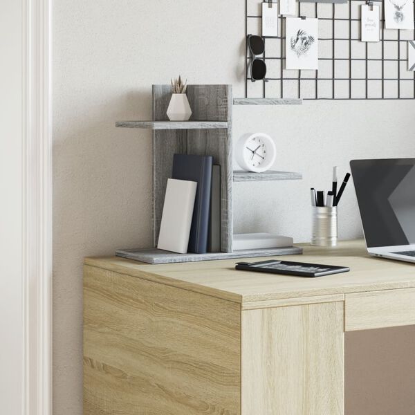 vidaXL Desk Organiser Grey Sonoma 16.5x8.5x16.5" Engineered wood