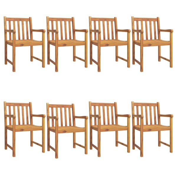 vidaXL Garden Dining Set Acacia wood Solid acacia wood Large Stackable