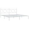 vidaXL Bed Frame White Powder-coated steel Super King Bed Frame
