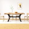 vidaXL Dining Table Brown Solid Mango Wood 70.9 in Seats Many