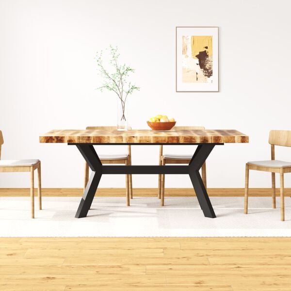 vidaXL Dining Table Brown Solid Mango Wood 70.9 in Seats Many
