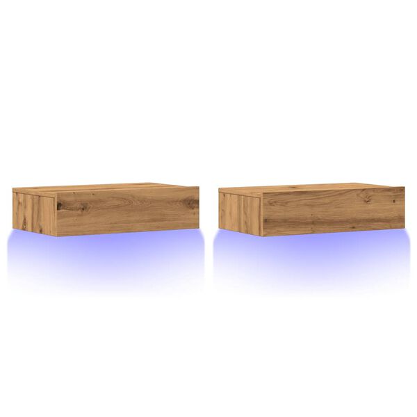 vidaXL TV Cabinet Set of 2 Artisan oak Engineered wood Small