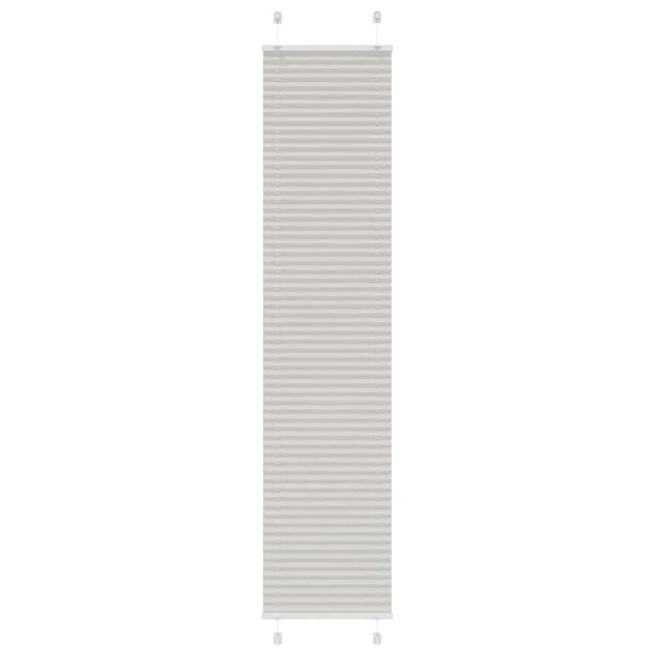 vidaXL Pleated Blind Light Gray Polyester 19.7 x 78.7 in