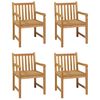vidaXL Garden Dining Set Teak Brown Solid Teak Wood 5 Piece Set Durable