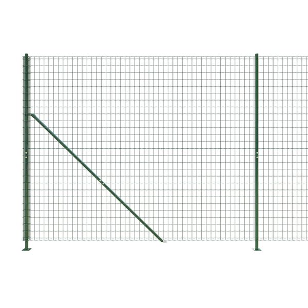 vidaXL Wire Mesh Fence with Flange Green 5.9x82.0'