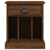 vidaXL Bedside Cabinet Brown Oak Engineered Wood 16.9x14.2x19.7 in