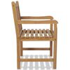 vidaXL Outdoor Chair Set of 2 Brown Solid Teak Wood Standard Durable