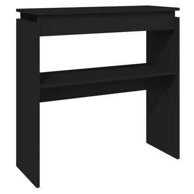 vidaXL Console Table Black 31.5"x11.8"x31.5" Engineered Wood