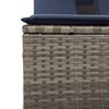 vidaXL Patio Double Sun Lounger Grey PE rattan Double