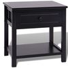 vidaXL Bedside Cabinet Black Paulownia wood, MDF, Plywood Compact