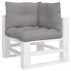 vidaXL Pallet Cushion Set of 3 Grey 100% polyester