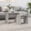 vidaXL Nesting Coffee Table Grey Sonoma Engineered Wood Small Stackable