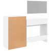 vidaXL Dressing Table Set White Engineered wood, Glass Standard