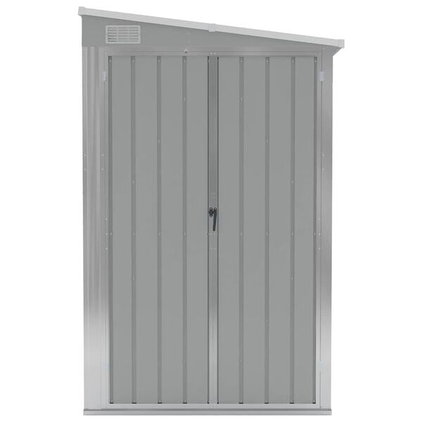 vidaXL Garden Shed Grey Galvanized steel, metal Medium Storage