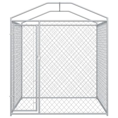 vidaXL Outdoor Dog Kennel with Canopy Top 78.7"x78.7"x88.6"