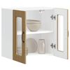 vidaXL Kitchen Wall Cabinet Artisan oak Engineered wood and glass Medium