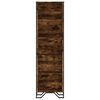 vidaXL Bookcase Smoked Oak Engineered wood, metal Medium Bookcase