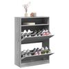 vidaXL Shoe Cabinet Grey Sonoma Engineered Wood 31.5 x 13.4 x 45.7 in
