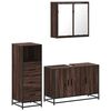 vidaXL Bathroom Furniture Set Brown Oak Engineered Wood Medium