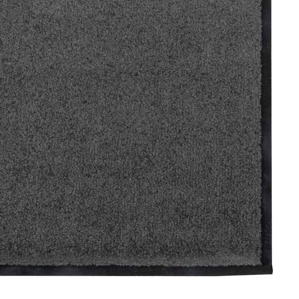 vidaXL Doormat Anthracite and Black 47.2" x 118.1" Polyamide and PVC