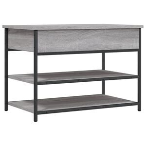 vidaXL Shoe Bench Grey Sonoma Engineered wood and metal Medium