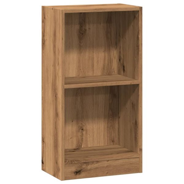 vidaXL Bookcase Artisan Oak Engineered Wood 15.7 x 9.4 x 29.9 in