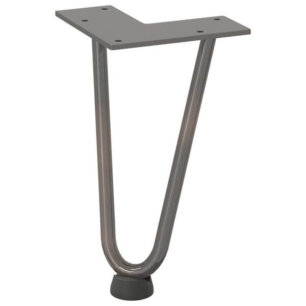 vidaXL Hairpin Table Leg Natural Steel Solid powder-coated steel Small