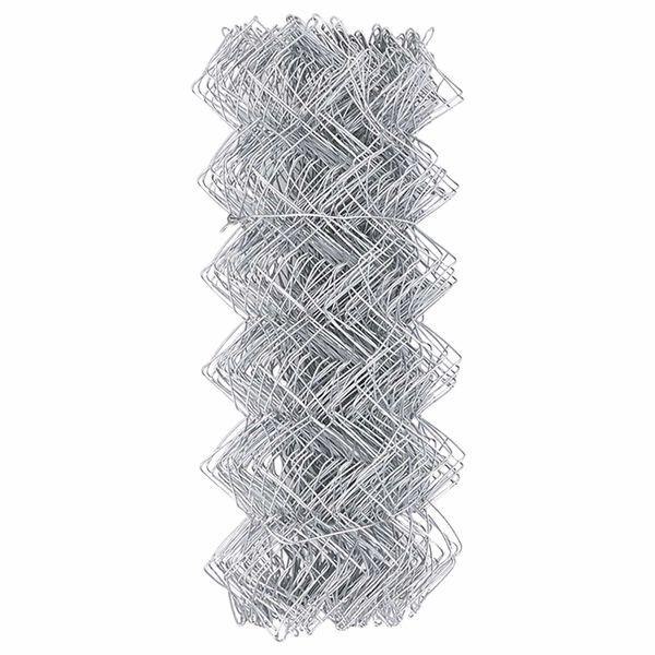 vidaXL Chain Link Fence Silver 25 x 0.6 ft Galvanized steel