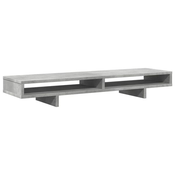 vidaXL Monitor Stand Concrete Grey 39.4x10.6x5.9" Engineered Wood