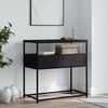 vidaXL Console Table Black Engineered wood Medium Adjustable Feet