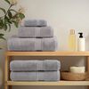 vidaXL Sauna Towel Set of 4 Grey 100% cotton 31.5 x 78.7 in