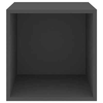 vidaXL Wall Cabinets 2 pcs Gray 14.6"x14.6"x14.6" Chipboard