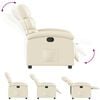 vidaXL Recliner Chair Cream Faux leather with metal and plywood frame
