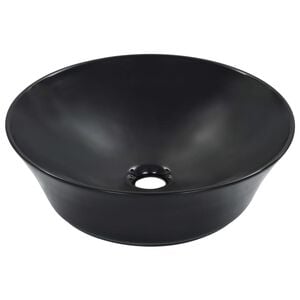 vidaXL Wash Basin 16.1x4.9" Ceramic Black