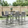 vidaXL Patio Bar Set Set of 6 Gray