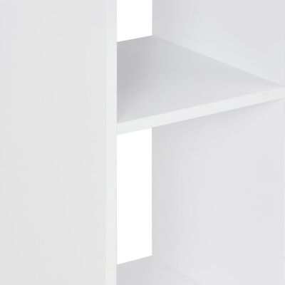 vidaXL Bar Table White and Concrete 23.6"x23.6"x43.3"