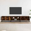 vidaXL TV Cabinet Smoked oak Engineered wood, Metal Large TV Cabinet