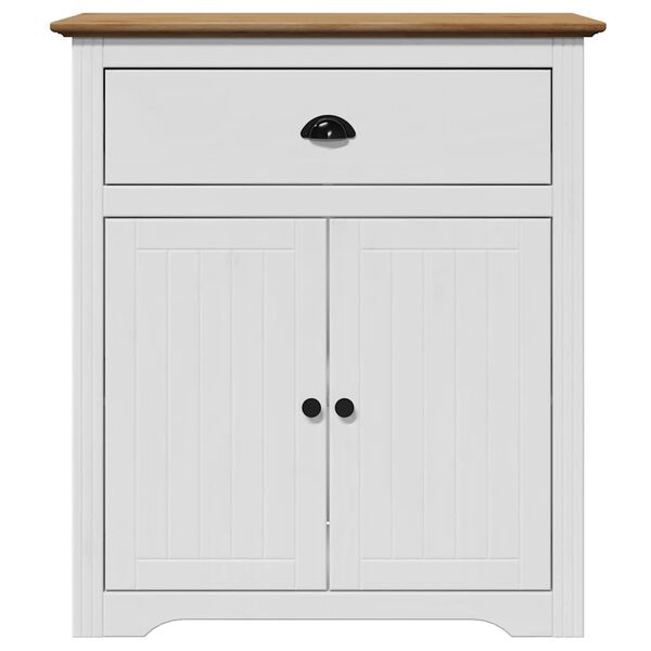 vidaXL Hallway Cabinet White and Brown Solid pine wood, engineered wood