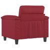 vidaXL Chair Wine Red Faux Leather, Metal, Textilene 23.6 in wide seat