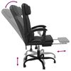 vidaXL Reclining Office Chair Black Faux leather, metal, plywood