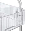 vidaXL Storage Trolley 3-Tier Transparent 14.6x11.0x26.8" Acrylic
