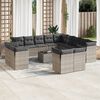 vidaXL Garden Sofa Set Grey, Dark Grey