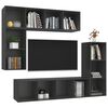 vidaXL TV Cabinet Set Gray Engineered wood Medium TV Cabinet Set
