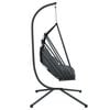vidaXL Hanging Egg Chair Anthracite and Black Steel, Polypropylene Large