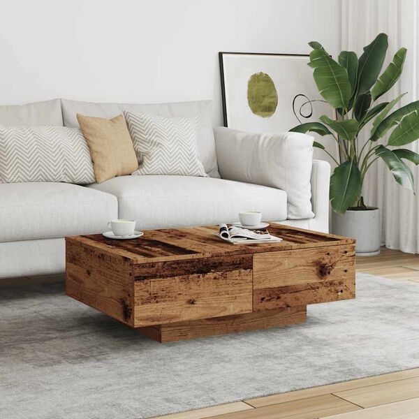 vidaXL Coffee Table Old Wood Engineered Wood Medium Coffee Table