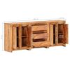 vidaXL Sideboard with 3 Drawers and 4 Doors Solid Wood