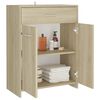 vidaXL Bathroom Cabinet Sonoma Oak 23.6"x13"x31.5" Engineered Wood